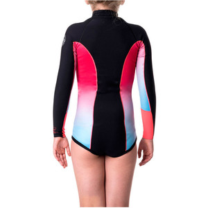 Rip Curl Junior Girls G-Bomb 1mm Long Sleeve Shorty Wetsuit BRIGHT PINK WSP4LJ